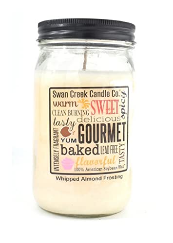 Swan Creek Candles 24 Ounce Whipped Almond Frosting Jar Candle 18369