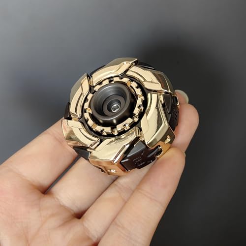 Image of T-Conceal EDC Fidget Sliders Open Armor Spinning TopFidget Toys Stress Relief for Adults Magnetic Metal (Gold Gray)