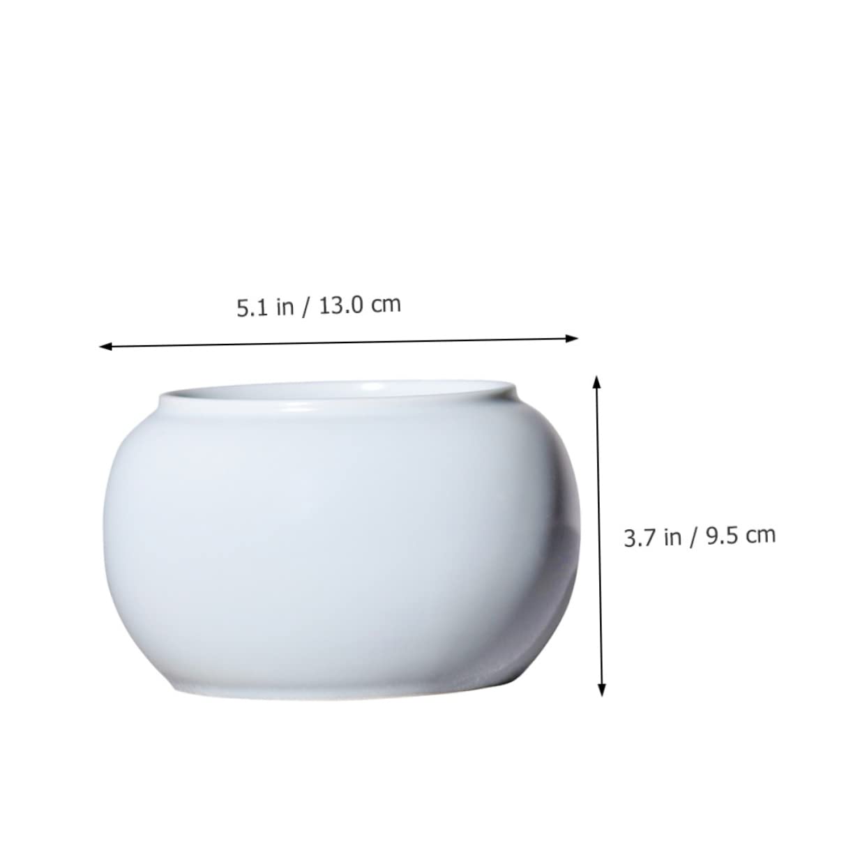 Pot à Eau Céramique Blanc pour Lave-pinceaux Léger et Portable, pour Cérémonie du Thé et Calligraphie, Design Simple et Élégant