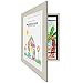 Americanflat Front Loading Kids Art Frame in Light Wood - 8.5x11 Picture Frame with Mat and 10x12.5 Without Mat - Kids Artwork Frames Changeable Display - Frames for Kids Artwork Holds 100 Pieces