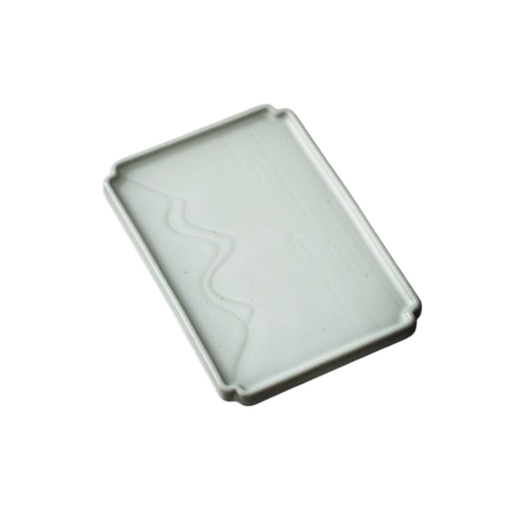 Tea Tray, Ceramic Tea Tray, Table, Dry Infusion Serv, Chinese Kung Fu Set, Multicolor(B)