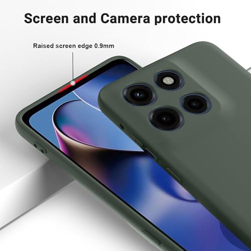 Image of Back Cover for Motorola Edge 60 Stylus 5G | Full Camera Protection | Premium Liquid Silicon Case | Flexible Bumper Case for Motorola Edge 60 Stylus 5G (Military Green)