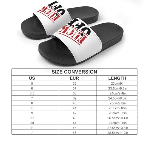Fuck Off Funny Slide Sandals Non-Slip PVC Shower Slipper House Shoes Open Toe Slippers for Adult 37 (235mm)2