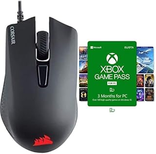 Corsair Harpoon PRO RGB, FPS/MOBA Optical Gaming Mouse (12000 DPI Optical Sensor 6 Programmable Buttons, RGB Multi-Colour Backlighting)