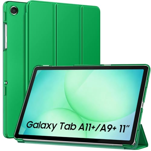 Image of MoKo for Samsung Galaxy Tab A11 Plus / A11+ Case 11 Inch 2026, Galaxy Tab A9 Plus / A9+ Case 11 Inch 2024, Slim Stand Hard PC Translucent Back Shell Smart Cover, Auto Wake /Sleep,Forest Green