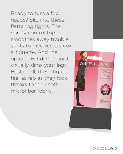 Image of Melas Women's 6 Pair Pack 60 Denier Microfiber Opaque Shaping Tights