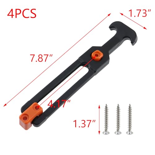 Image of T Tulead Rubber Draw Latch 200x44mm Orange Cooler Latch Hatch Toolbox Replacement T Handle Latch 4PCS with Screws