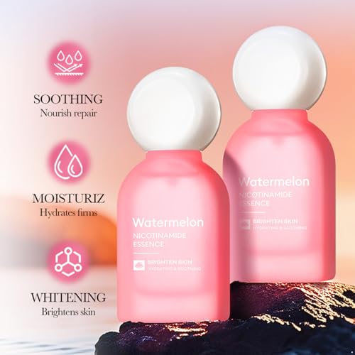 YEAHDOR Watermelon-Enriched Face Serum, 50ml Daily Use Formula for Hydrated Skin Feel Pink One Size