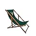 Holtaz Premium Sdraio Legno Giardino Sedia da Spiaggia Prendisole Pieghevole 4 Posizioni con Tessuto Sfoderabile e Cuscino per Piscina Bar Spiaggia Caffè Alberghi fino a 130 kg Cervo verde