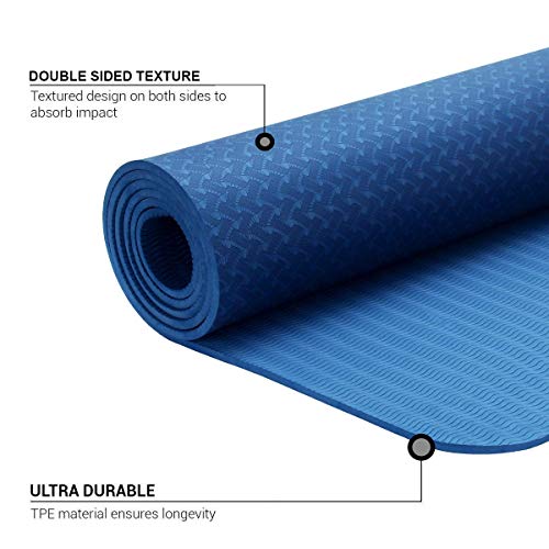 Image of IRIS Fitness Non Slip 6 mm TPE Yoga Mat for Hot Yoga Pilate Gymnastics