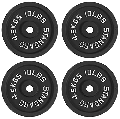 BalanceFrom Cast Iron Plate Weight Plate for Strength Training, Weightlifting and Crossfit, 1-Inch or 2-Inch, Standard or Olympic