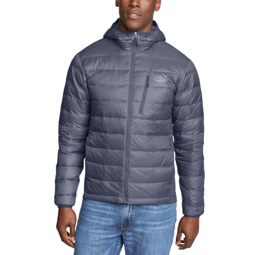 Eddie Bauer Men’s Winter Jacket – Puffer Coat with Hood – Down Jacket For Outdoor (Gray, L)