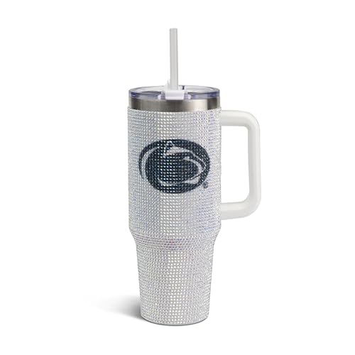 Image of The Memory Company Officially Licensed 40oz White Bling Game Day Tumbler, Penn State University