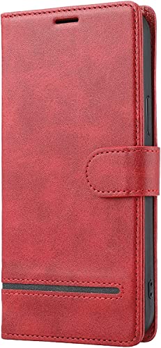 Étui pour iPhone 13 Pro antichoc avec porte-cartes intégré de couleur rouge