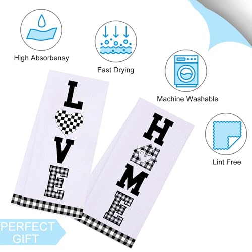 LXOMILL-Farmhouse-Kitchen-Towels-Black-and-White-Kitchen-Decor-Buffalo-Plaid-Dish-Towels-Decorative-Country-Checkered-Kitchen-Towels LXOMILL Farmhouse Kitchen Towels Black and White Kitchen Decor Buffalo Plaid Dish Towels Decorative Country Checkered Kitchen Towels