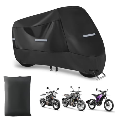 Motorbike Cover Waterproof Outdoor Heavy Duty 210D Oxford Fabric with...