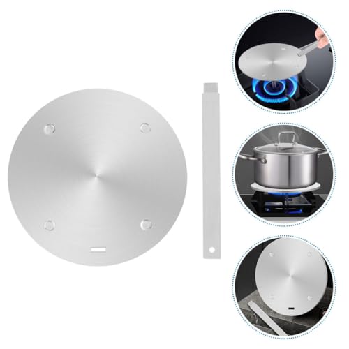Toyvian Placa Guía Térmica de 30 CM en Acero Inoxidable para Cocinas de Gas y Eléctricas, Adaptador para Ollas de Cerámica y Hierro Disipación Uniforme de Calor - imagen 9