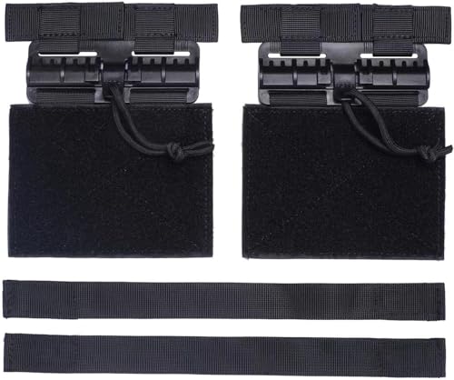 YONCONO Confezione da 2 attacchi di conversione a sgancio rapido per gilet Molle, fibbia a sgancio rapido, gancio e anello e adattatore per gilet JPC CPC NCP XPC 420 (nero)