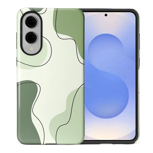Coque Samsung S25 Edge HL2 silicone rigide vague vert hybride