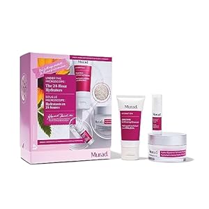 Murad The 24-Hour Hydrators – 3-Piece Set ($112 value) – AHA/BHA Facial Cleanser 2Oz, Revitalixer Recovery Serum 0.17Oz, & Hydro Dynamic Moisturizer 1.7Oz
