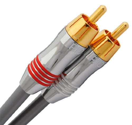 Fisual Rio Custom Made Phono 2 RCA - 2 RCA Cable with Gold Plated Plugs (3 Metre)