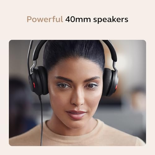 Image of Jabra Evolve2 40 SE (2026 Version) Wired Stereo Noise-Cancelling Headset - Features 3-Microphone Call Technology and USB-C /A Cable - MS Teams Certified, Works with All Platforms - Black