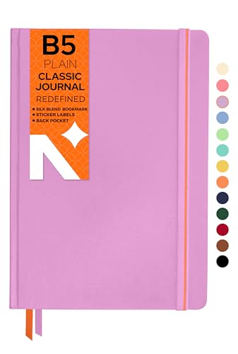 NEORAH - B5 Plain Notebook - Journal - 208 Pages- 100 GSM- (25.0 x 17.5 cm) - 2022 Office Notebook,Hardcover - Planner - Completely Handmade, BUJO, Diary-Purple