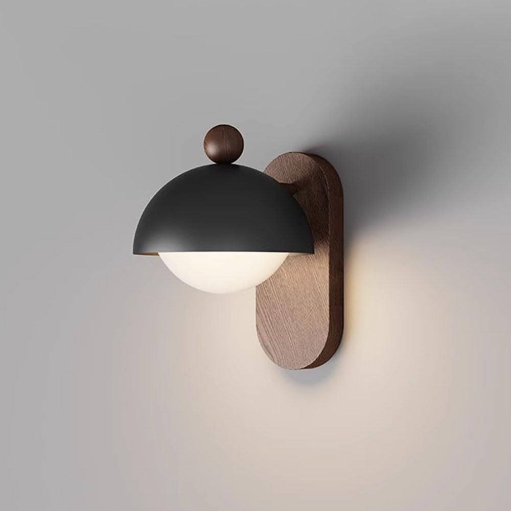 NHPJFDC Modern LED Globe Wall Sconce - 12W Hardwired Metal Light Fixture with 3 Color Modes & Acrylic Ball for Living Room, Bedroom, Hallway - Stylish & Simple Design