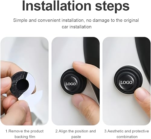 Image of BRAINLE Rubber Shock Absorber for Car Door Protection Guard Pads For Hyryder, Innova Crysta, Hycross, Fortuner, Rumion, Glanza, Camry, Hilux, Etios, Corolla, Urban Cruiser, Taisor, Belta, Altis, Yaris