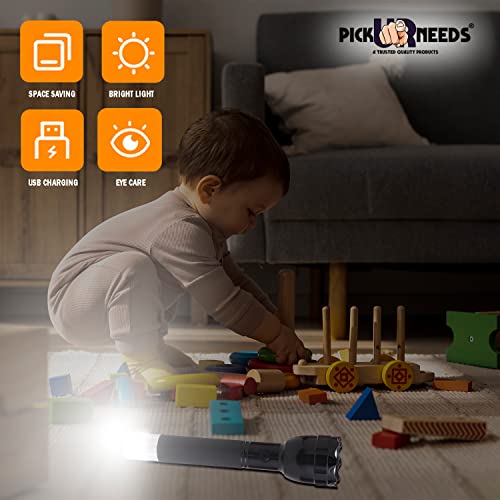 Image of Pick Ur Needs Home Rechargeable 50W+ 30W LED Emergency Search Light Long Range Torch High Power