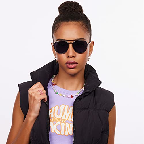 Image of Hip Hop Gold Full Rim Pilot Branded and Stylish Sunglasses For Men & Women | Polarized and 100% UV Protected | Medium | LK S15197