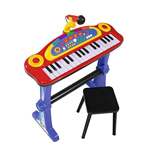 Simba 106838629 - My Music World Standkeyboard, 31 Tasten, Licht und Sound, 55cm, ab 3 Jahre