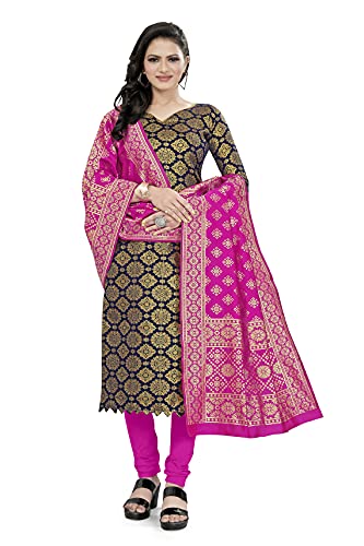 Image of AKHILAM Women's Jacquard Cotton Silk Unstitched Straight Salwar Suit Dress Material (30BNRS78 Parent)