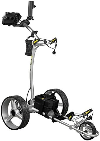Bat-Caddy 2020 X4R Lithium Remote Control Golf Push Cart with Deluxe Accessory Kit & Mountain Slayer Anti Tip Bar – Silver – from in The Hole Golf