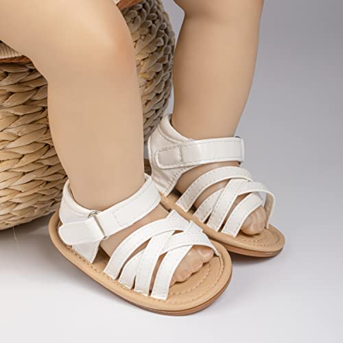 Image of CENCIRILY Infant Baby Girls Boys Sandals Summer Beach Outdoor Bowknot Soft Rubber Sole Toddler Princess Dress Flats Walking Shoes