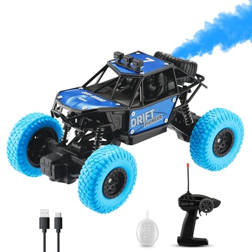 Image of GrandGlow GY-45 Rechargeable RC 4x4 Off-Road Rock Crawler with Spray Feature Toy | Best Gift for Kids | Smooth & Safe (Multicolor) (Pack of 1)