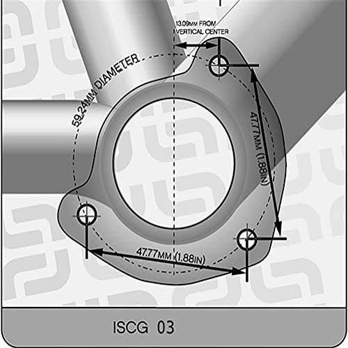 MASO Bike Chain Guide, MTB 30-40T Bash Guard - Single Ring for ISCG 03 BMX Mount Road (Black)