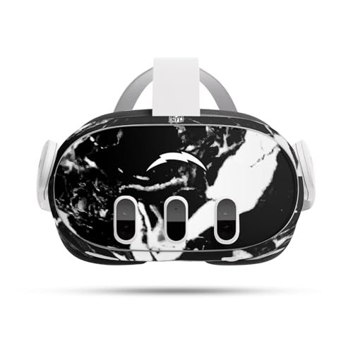 Vinyle autocollant Meta Quest 3 NFL Los Angeles Chargers au design marbre chic