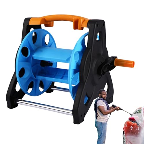 Garden Hose Reel - Water Hose Drum | Heavy Duty Tube Storage Rollers, Mobile Car Washing Watering Reels Cart Portable for Yard, Park, Patio, Backyard and Farm