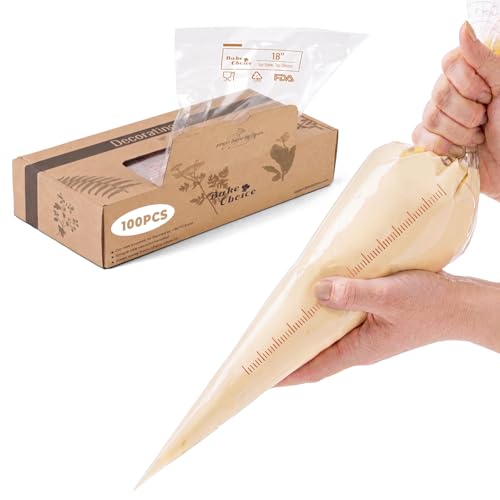 Bake Choice 18 Inch Piping Bags 100PCS Thickened Disposable Pastry Bags