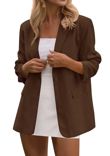 PRETTYGARDEN Blazers for Women Business Casual Outfits 2025 Fall Open Front Long Sleeve Suit Jackets Office Work Clothes2