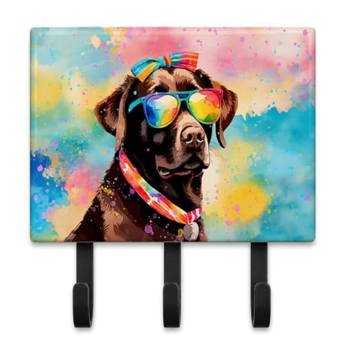 Caroline's Treasures Chocolate Labrador Dogs Ceramic Triple Wall Hook