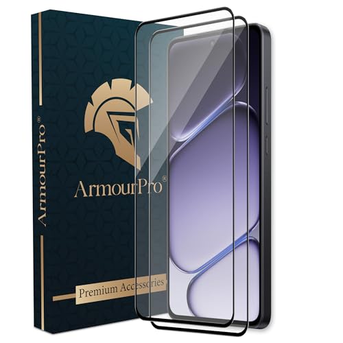 Image of ArmourPro Tempered Glass for OnePlus Nord CE 6 lite - 9H Anti Scratch Screen Protector, Edge to Edge Coverage, HD Clarity, Smooth Touch, Case Friendly | Black, Pack of 2