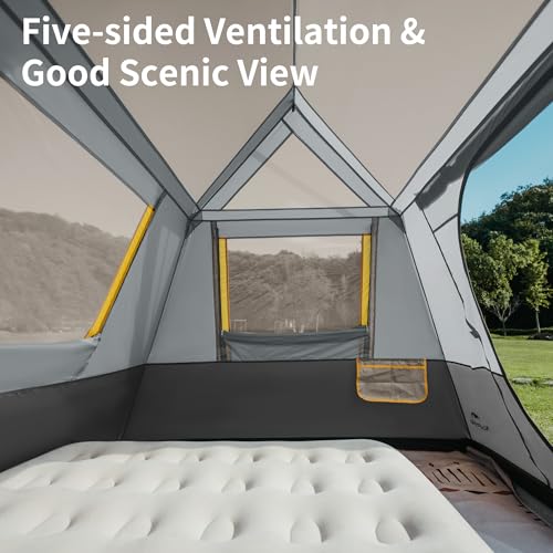 Naturehike Instant Camping Tent - Cape 4/6/8 Persons, Park Tent, Easy Set up, Waterproof UV Protection Instant Tent for Outdoor Adventures image 2