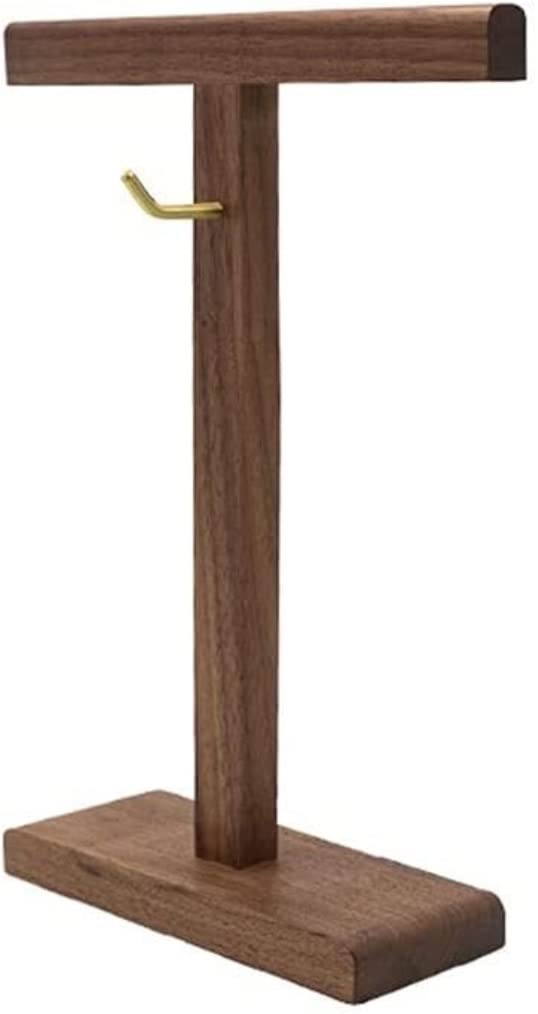 MRKU Headphone Stand Holder Headset Hook Hanger Desktop Rack Wooden Earphone Vertical Bracket Game Multifunctional Metal