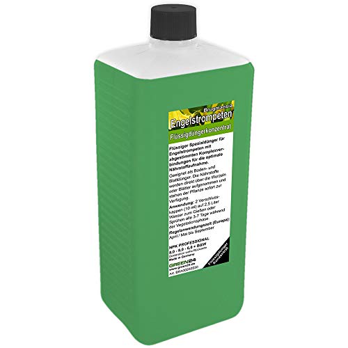 Mineralgel Engelstrompetendünger Daturadünger Stechapfeldünger Pflanzendünger Konzentrat für 150 l Flüssigdünger 6 Engelstrompeten-Dünger XL 1 Liter Brugmansia Flüssigdünger Volldünger NPK für üppigen Wuchs und reiche Blüte