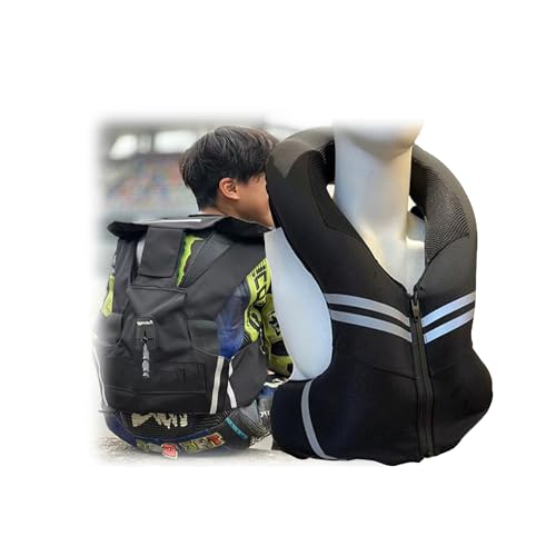 Agguari/bambini Airbag Motorbag Giacca Riflettente Del Motocross Airbag Indossabile, Leggero, Cavallo, Giubbotto Sportivo(Large)
