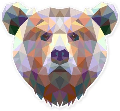 Bear Modern Art Design Vinyl Sticker - Select Size