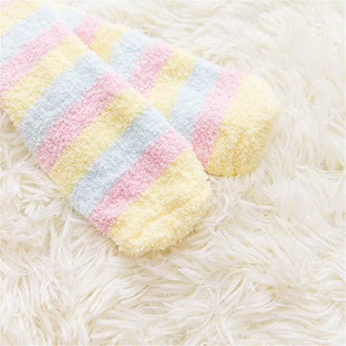 ASkinds Womens Over Knee High Fuzzy Socks, Soft Warm Coral Fleece Long Winter Christmas Leg Warmer Socks4