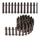 Valla de Jardin en Miniatura, Accesorios para Jardines en Miniatura (Marrón)